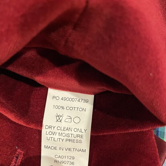 Ralph Lauren Boys Dark Red Velvet Button Vest Size 14R NWT Holiday kids - Picture 8 of 10